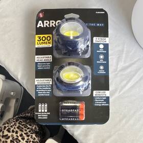 Fl822iibbk Steadfast 300 Lumen Led Headlamp Set 2 Lights Batteries Adjustable Headband