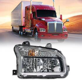 T880 Sterlix 634699916405 Chrome Headlights Fits Kenworth 2014-2023 Assembly Lamps For
