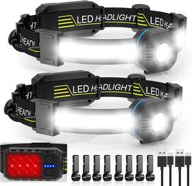 Y008-2 - Store Led Headlamp Flashlight Super Bright Rechargeable With Red Taillight 23