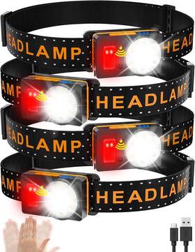 Y013-4 - Store Headlamp Rechargeable 500 Lumen Super Bright Motion Sensor Led Headla