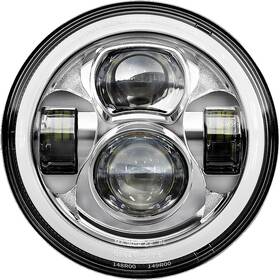 Sumhitic Sc-77101p 7 Inch Motorcycle Led Headlight Drl White Halo Dot Kit Compatible With Harley
