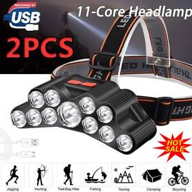 Sh-t11 Summer Home 2x Super Bright Led Headlamp Rechargeable Headlight Head Torch Lamp Flashlight