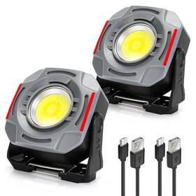 Sunpro 734896242588 Magnetic Work Light Rechargeable Portable Floodlight With Hook Stepl
