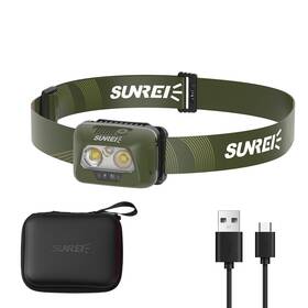 Su-star-500li-military Sunrei Rechargeable Headlamp Red Led 2200mah Battery Motion Senso
