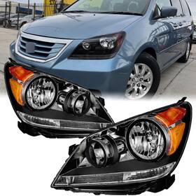 Supapro 10050006 Headlights Fit For 2005-2010 Honda Odyssey Pair Of Projection Headlamp Replac