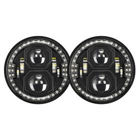 Cr049rgb Suparee Round 7 Inch Led Headlight Dot Approved App/remote Control 1000% Bri