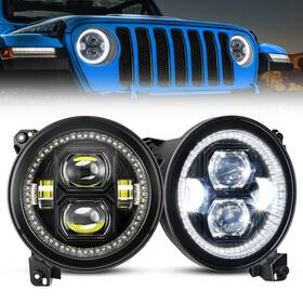 Cr050-w Suparee Round 9 Inch Led Headlights With Drl And Hi/lo Beam 1000% Brighter F