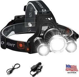 Super Bright 990000lm Led Usb Rechargeable Headlamp Headlight Head Torch Light Super Bright 990000lm Led Usb Rechargeable Headlamp Headlight Head Torch Light