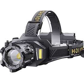 Svsviio 629103420487 Headlamp Rechargeable90000 Lumens Super Bright Head Lamp With 9 Modeshead Lig