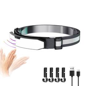 Svsviio 635393643499 Rechargeable Headlamp 1500 Lumen Super Bright Led Head Lamp With Motion Senso