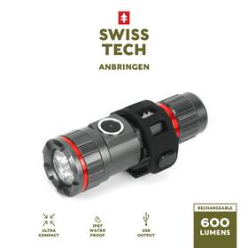 3307 Swiss Tech Luz De Casco Recargable Para Bicicleta Manillar 600 L Menes