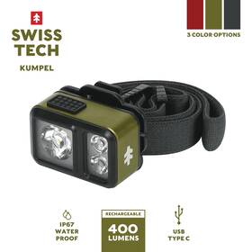 Swiss Tech 820909336235 400lm Kumpel Headlamp Green