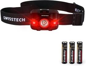 St032008a Swiss Tech Headlamp Flashlight 3 Modes 300 Lumens With Tiltable Light Aaa Battery