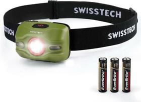 St032009a Swiss Tech Headlamp Flashlight 300 Lumens Led Head Lamp Light With 3 Aaa Batteries