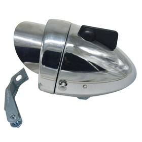 17236164928104 Sycooven Bicycle Led Headlight Retro Fog Front Light Metal Shell Silver B