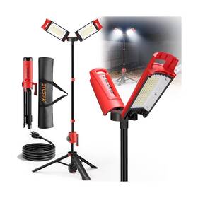 Ast-100tlc Sylstar Hybrid Powered Led Work Light With Tripod 12000 Lumens Corded And Rech