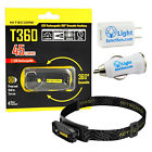 T360 Nitecore Usb Rechargeable Led Headlamp Rotatable Lumens Adapters