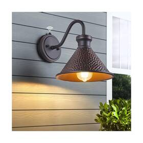 W2412dtd-orb Tarentlight Dusk To Dawn Outdoor Gooseneck Wall Sconce With Dark Sky Cast Hamme... Fast Ship