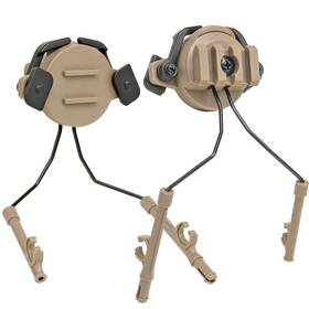 Wsrt-acc-43-tan Tarnnetz Tactical Helmet Arc Rail Adapter Suspension Headphones Bracket Helme