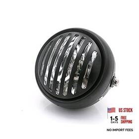 Taswk Tskml029b 6 1/2 Inch Motorcycle Headlight Grill Head Lamp Cafe Racer Bobber Clear Lens