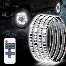 Tavaray Tvr-dl-wrl-w-g1-17in 4pcs 17 Inch Pure White Wheel Lights Adjustable 6500k Ultra-bright Led Wi
