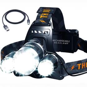 Tdc 070002048503 Linterna Frontal Usb - Faros Impermeables Para Adultos L Mparas De Cabeza
