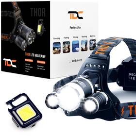 Tdc 070002048534 Rechargeable Headlamp Super Bright Cob Keychain Flashlight - Illuminate You