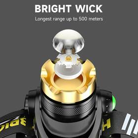 Tdc 689851587412 990000lm Led Headlamp Rechargeable Tactical Headlight Zoom Head Torch Flashlight