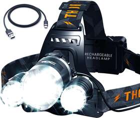 Tdc 726084456365 Headlamp Rechargeable Head Lamp Led High Lumen Flashli