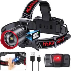 Bg-td6000-a1 Tdt Led Headlamp Rechargeable 9k Lumen 6 Mode Smart Sensing Reverse Chargin Ip67