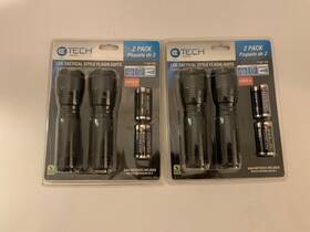 507252 Tech Commercial Electric Commerical Led Tactical Style Flashlights 2 Pk X2 Hiking Camping