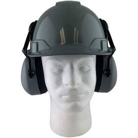 Texas America Safety Company 703123830454 Ridgeline Cap Style Helmet With Earmuff Attachment Included - Gray Har
