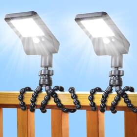 Tcl-001 Thumok Solar Fence Lights Outdoor 60 Leds Motion Sensor Security Light With Flexibl
