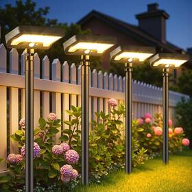 Thmk-sl001 Thumok Solar Pathway Lights Outdoor 92 Leds Motion Sensor Bright Sol