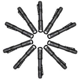 Tileon 723668856368 Pen Flashlight 10pcs Led Light Flashlights With Clip Mini Brig