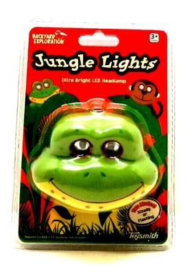 Toysmith 085761166028 Jungle Lights Frog Ultra Bright Led Headlamp Two Modes Steady And Flashing Nos New