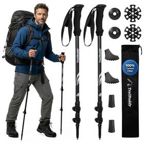 Trailbuddy 860011304494 3k Carbon Fiber Hiking Poles - Collapsible Lightweight Trekking Po Trailbuddy 860011304494 3k Carbon Fiber Hiking Poles - Collapsible Lightweight Trekking Po