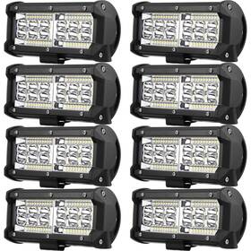 Treela Waterproof-52 8 Pack Automotive Light Bars 7 Inch 240w 24000lm Led Work Waterproo