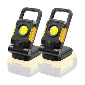 St53d-og-2pc Tresda 18/20v Cordless Portable Work Light - 2pack 25w Super Bright Cob Le... Fast Ship