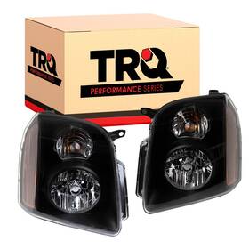 Hla90340 Trq 2 Piece Headlight Assembly Set Performance Black Bezel Driver And Passenger