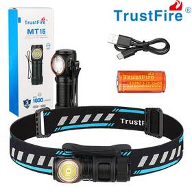 Mt15 Trustfire 1000 Lumens Rechargeable Headlamp Headlight Flashlight Head Torch