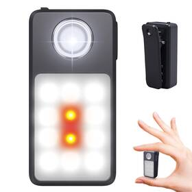 Umo24012 Tubasion Clip On Flashlight With 3 Modes Usb-c Rechargeable Running Light Fo