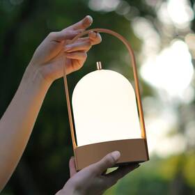T140016-khaki Tubicen Portable Led Cordless Rechargeable Lantern Table Lamp 4000mah Powerf
