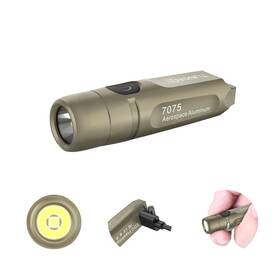 S15-khaki Tunenge S15 Rechargeable Keychain Flashlight 650 High Lumen Edc Super Brig