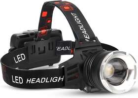 P60-3 Tunfou Led Rechargeable Headlamp 90000 Lumens Super Bright 5 Modes Ipx6 Waterproof