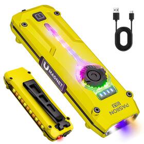 Ql3-a Tuowee U V Flat Edc Flashlight Rechargeable 1200 High Lumens Rgb Magnetic Base Small