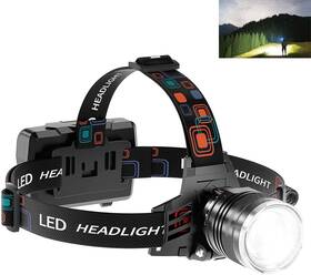 Tzxtw 711181812909 Rechargeable Headlamp Super Bright 5 Modes Head Lamp For Forehead Zoomable Hig