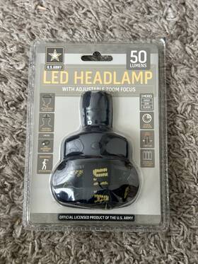 Wg15f246-005 U.s. Army Led Headlamp 50 Lumens With Adjustable Zoom Focus 3 Modes Wg15f246-005 U.s. Army Led Headlamp 50 Lumens With Adjustable Zoom Focus 3 Modes