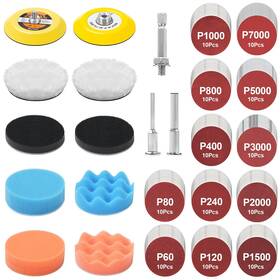 Ybxdpc-12 Ubgn Headlight Restoration Kit 133 Pcs Drill Sanding Disc Attachment Polishing Ki