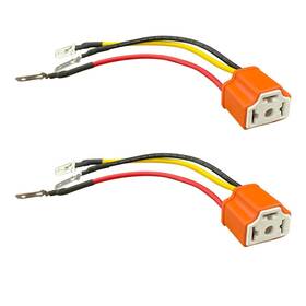 Uhanbut Uhanbut-unb-345 2pcs H4 Hb2 9003 Pigtail Headlight Socket 16awg Female Ceramic Con